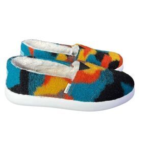 Toms Women's Slip-On Alpargata Mallow Casual Shoes Blue Orange & Yellow Size 7.5